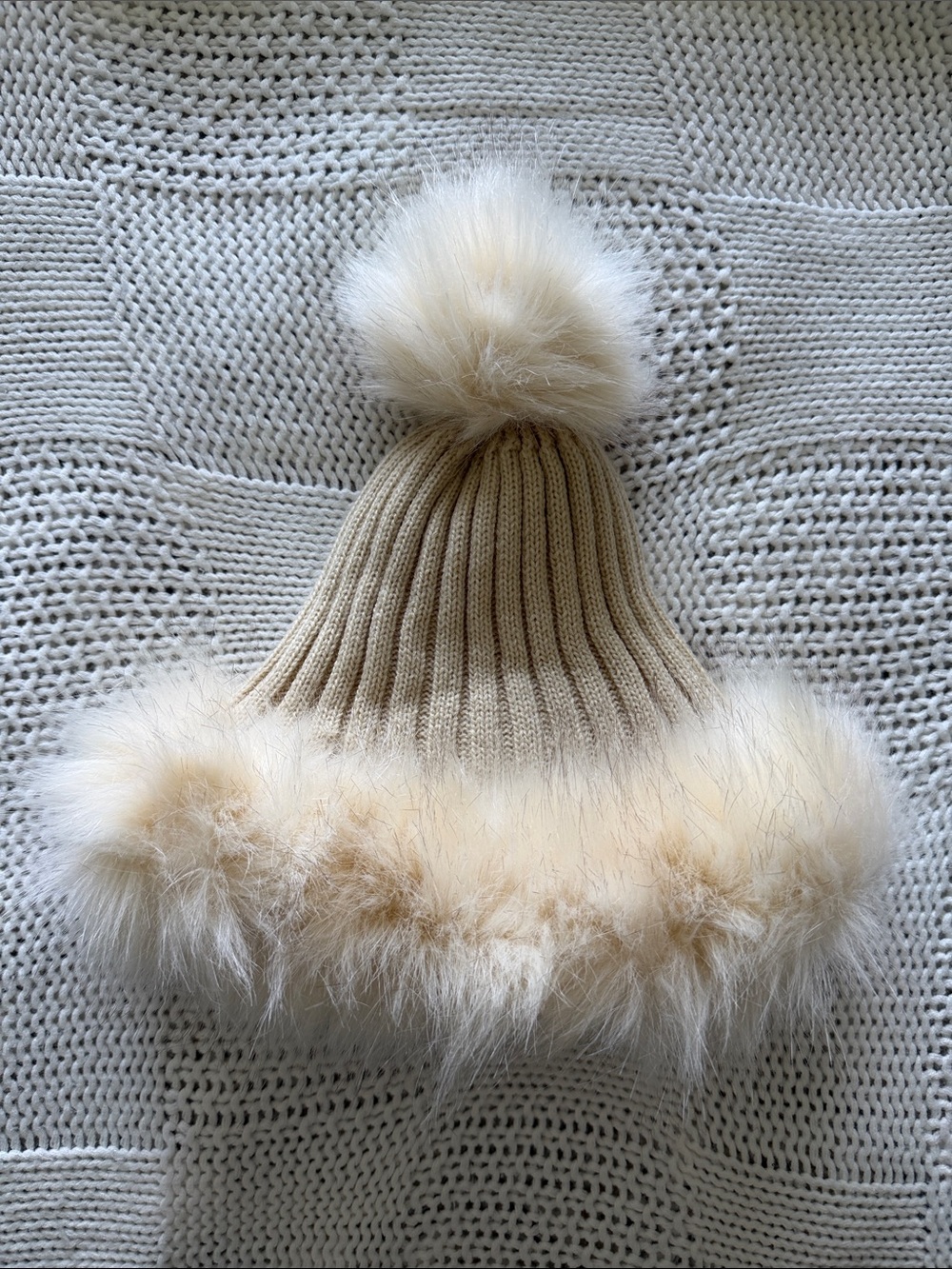 Faux Fur Pom Beanie